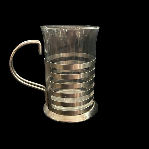 Mid-Century Modern Glass & Stainless Steel Coffee Tea Set – 7-Piece MOD Design - Picture 10 of 16